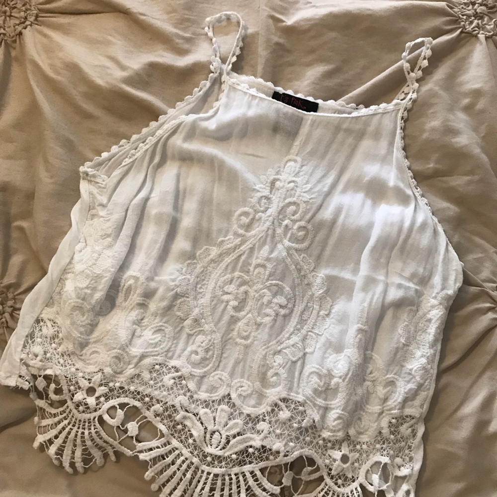 white crop top